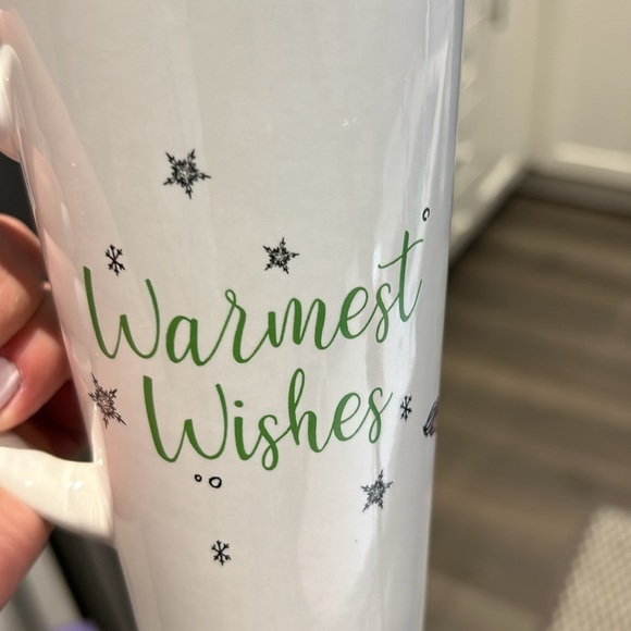 Disney Winnie Pooh Friends Tall Coffee Cup Mug Christmas Warmest Wishes on Back - Picture 7 of 10